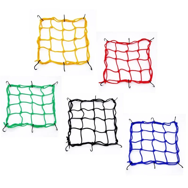 30x30cm Motorcycle Cargo Net Motorbike Bicycle Elastic Net for Helmet Storage Bungee Fuel Tank Luggage Net with Hooks view 4