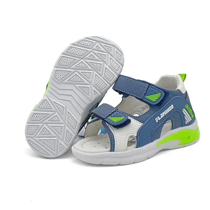 Super Quality Fashion Lighted Shoes Orthopedic children arch support Baby Sandals,+inner Genuine Leather