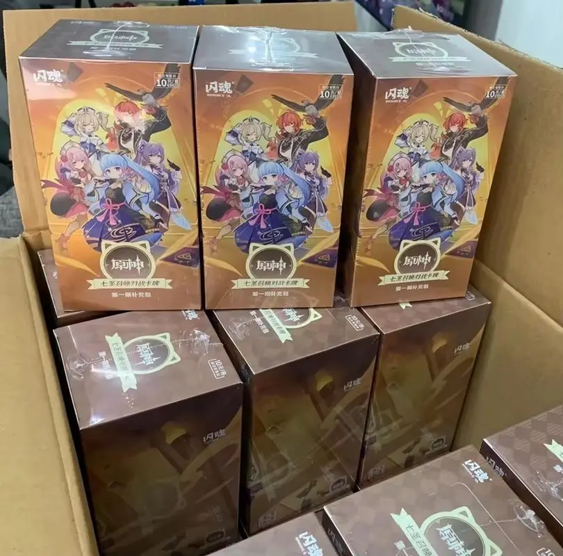 Genshin Impact Genius Invokation TCG Shining Soul Vol 1 Booster Box Trading Cards 108 Pcs Anime Card Game