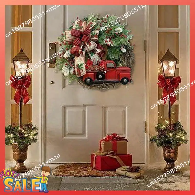 

ABCL 17,7-дюймовый рождественский венок, декор, гирлянда, искусственный цветочный венок, идеально подходящий для рождественского и новогоднего украшения, прочный