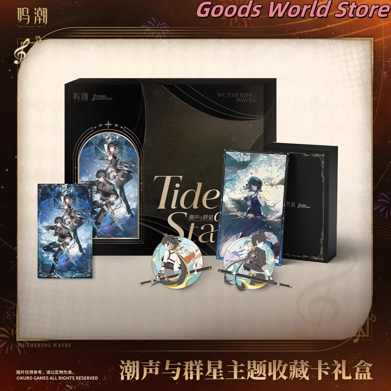 

Original Wuthering Waves Rover Abby Jinxi Changli Camellya Shorekeeper Cartethyia Zani Badge Theme collection card gift box