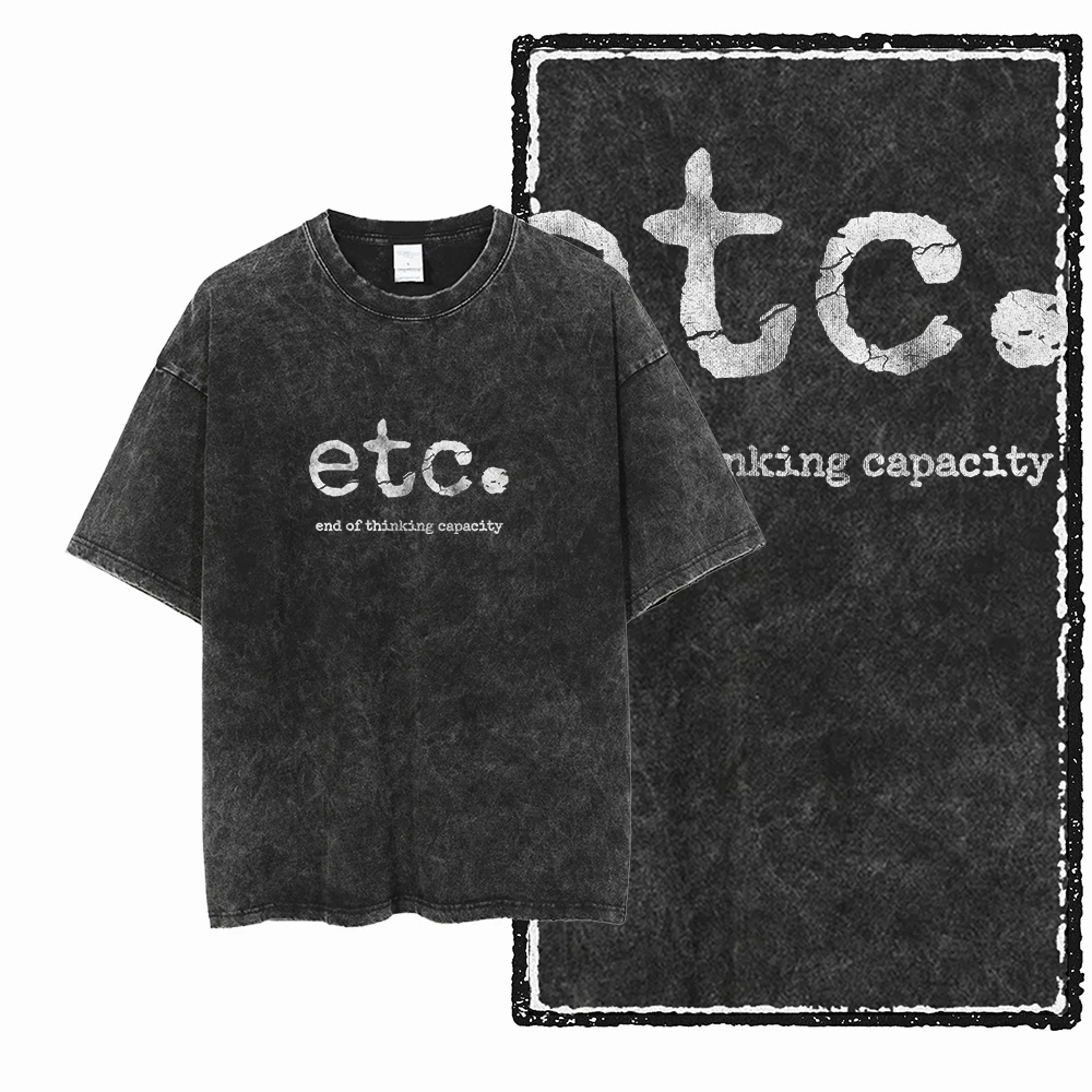 Slogan and Positive Quote Graphic Tees, Vintage Washed Black Oversized Streetwear Collection for Statement and Mindful Style