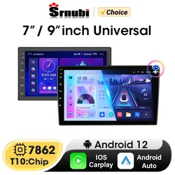 Srnubi-Autoradio Android 12, Navigation GPS, Stéréo, Lecteur de Limitation, Carplay, 2 Din, 7 