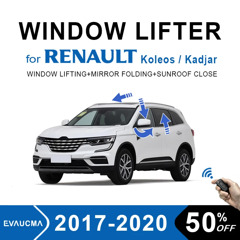 

window close Lift rearview folding closeing for RENAULT Koleos Kadjar 2017-2021 sunroof close Car Alarm power windows 2018 2019