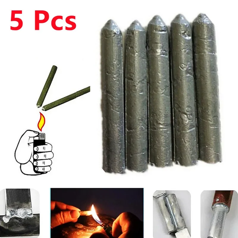 3/5Pcs Powder Cored Welding Aluminum Rod Low Temperature Easy Melt Aluminum Soldering Welding Rods No Solder Powder Weld Tools