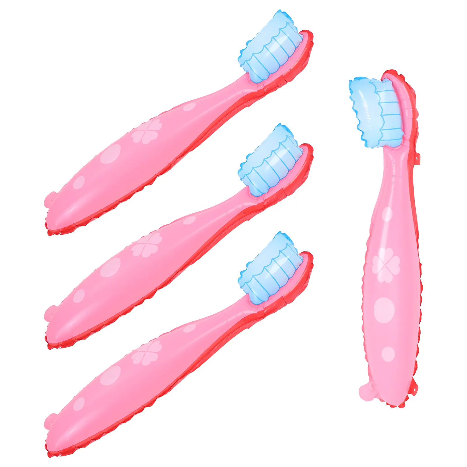 Globo de cepillo de dientes de gran tamaño, suministros de decoración para fiesta, accesorios brillantes de forma grande, tema de salud, novedad para eventos, 4 Uds.