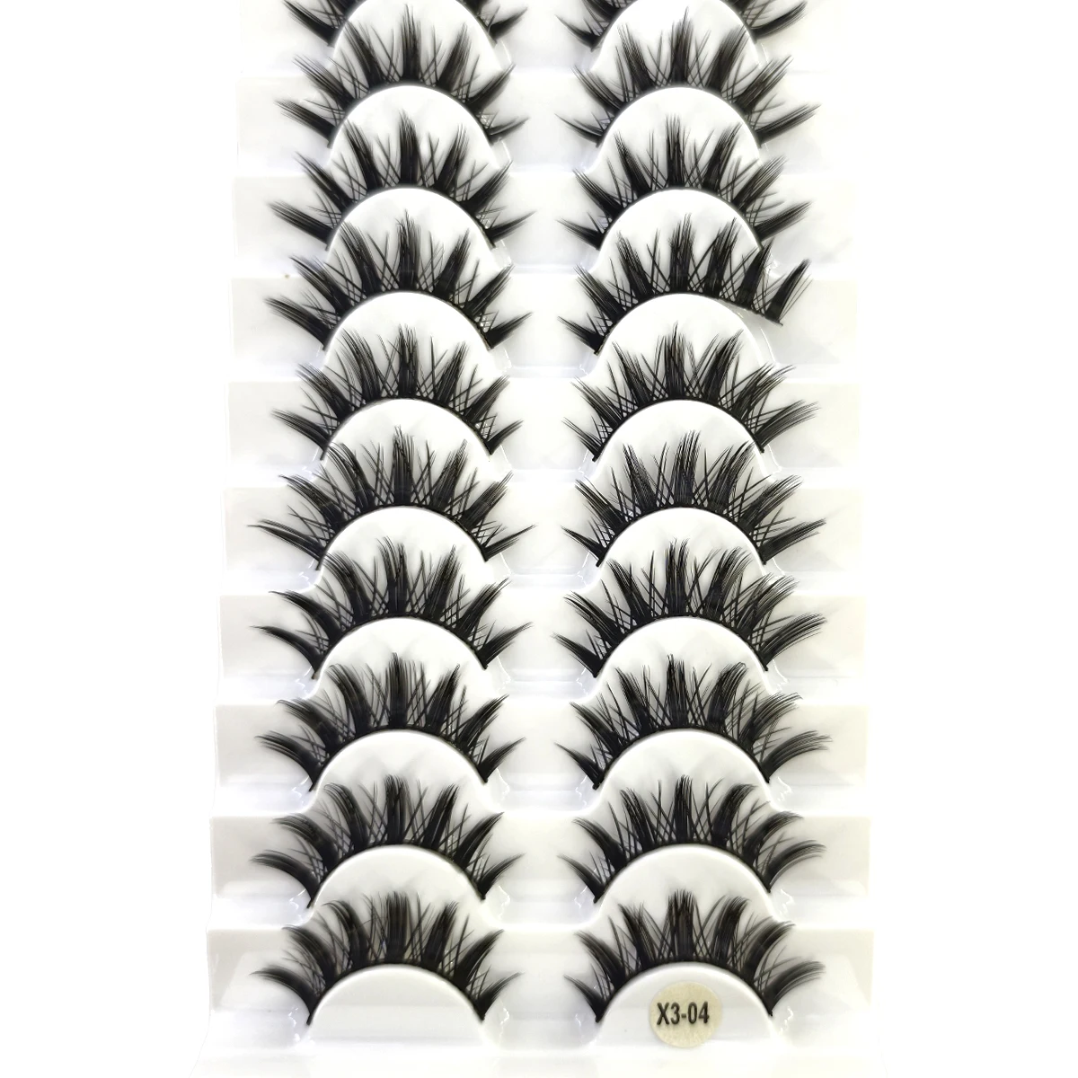 NEU 10 Paar Katzenaugen-Wimpern, flauschige künstliche Nerzwimpern, 8D-Wimpernpackung, dramatische lange, dicke Volumenwimpern, falsche Wimpern – Detail 15