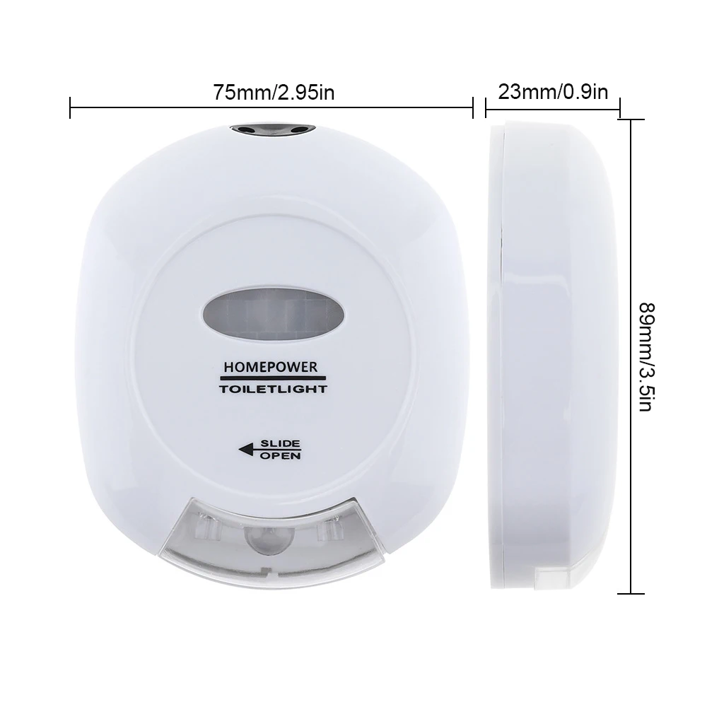 8 Colors Waterproof LED Night Light Toilet Bowl Backlight Night Light Motion Sensor For Home Corridors, Bathrooms, Hallways