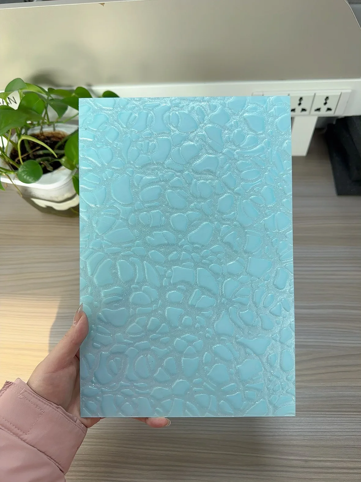 Solid Color Acrylic Sheet with Fine Glitter Texture 3MM Thick 12*8 inches For Home Decorations Crafts Jewelry etc.