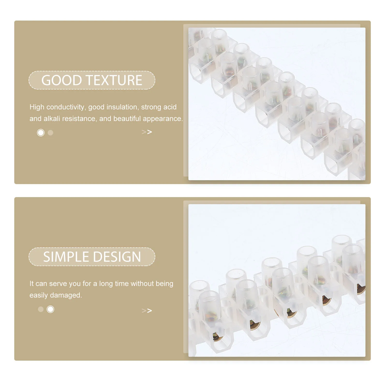 

10pcs U-Shaped Terminal Block 380V Screw Type Quick Connect Pa Nylon High Conductivity Insulation Acid Alkali Resistant Butt
