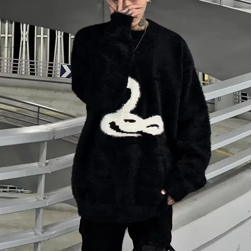 Suéter de Punto con Cuello Redondo E para Hombre, Cseta Interior, Estilo Moderno para Otoño e Invierno, Ajuste De...