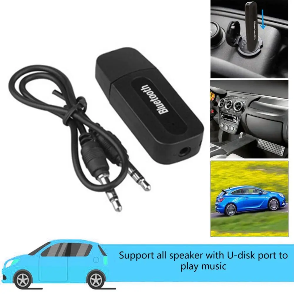 Adapter Music Receiver Adapter 3.5mm Jack Car USB Adapter Car Audio Receiver Bluetooth 5.0 Audio Receiver Wireless Adapter