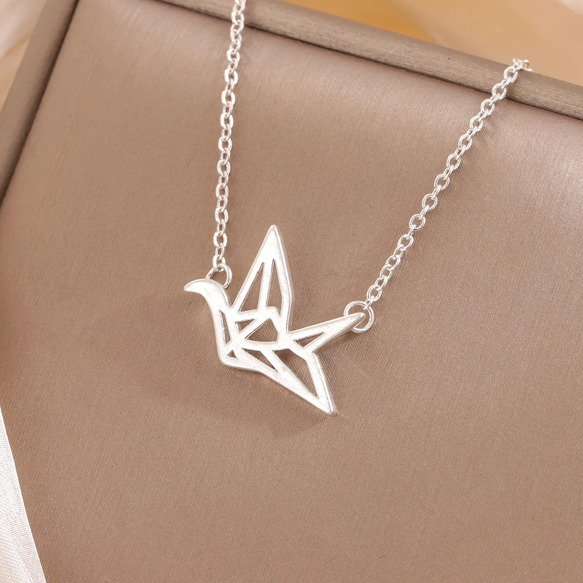Mode Einfache 925 Sterling Silber Schmuck Klassische Ästhetische Hohl Kran Kreative Exquisite Anhänger Halsketten XL038