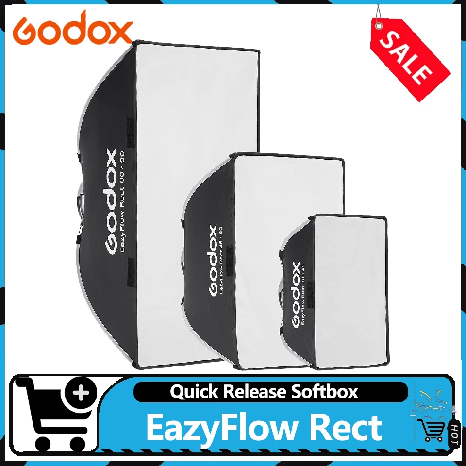 

Софтбокс Godox EazyFlow Series прямоугольный, складной, быстрого монтажа, для фотостудии