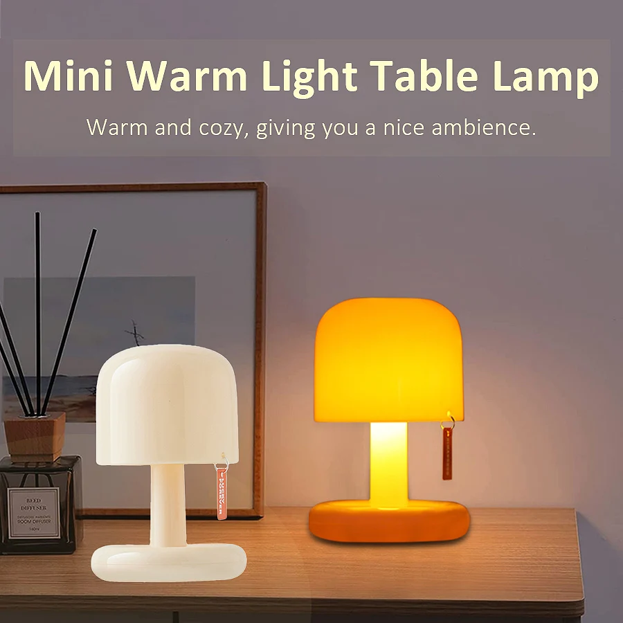 Rechargeable Mini Table Lamp Warm and Cozy Sunset Light Bedside Night Light Bedroom Study Room Desktop Decorative Ornaments