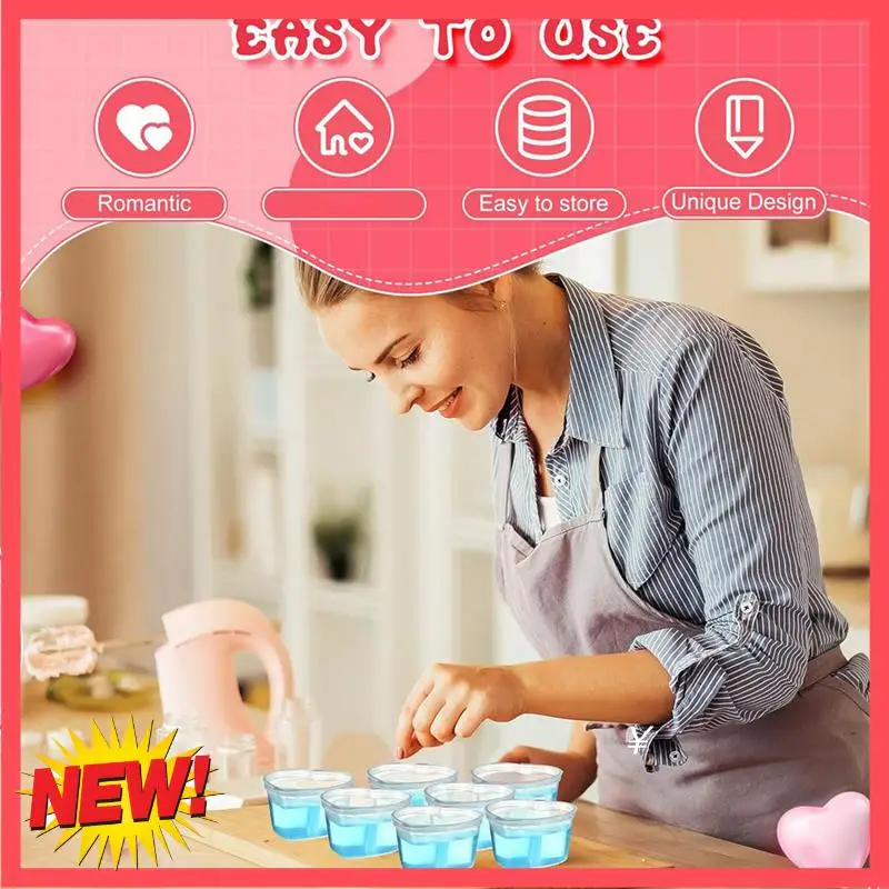 

B17C Valentine's Day Heart Shaped Storage Containers 1.7 Oz Heart Box Clear Food Storage Containers 100 Pcs