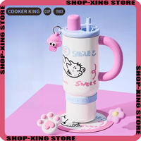 Cooker King Big Mac Straw Insulated Cup 316 Stainless Steel  Portable 1200ml Customization Water Heat Preservation Cup Outdoor