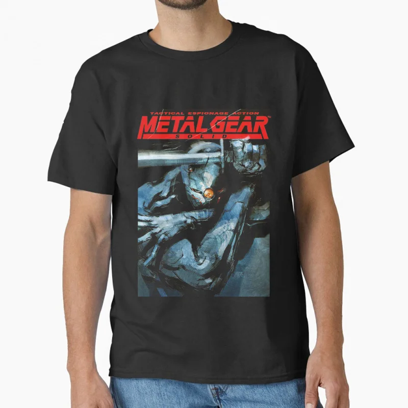

80-е годы Винтажная видеоигра Metal Gear Solid Grey fox cyborg ninja MGS Kojima подарочная футболка для мужчин Топы большого размера S-6XL