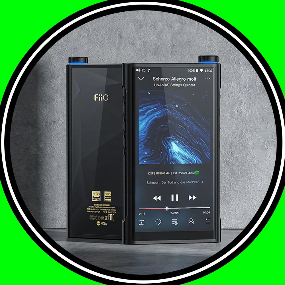 

FiiO M15S Android 10 Hi-Res Lossless Protable Music Player MP3 MQA ES9038PRO DAC chip Snapdragon 660 Blluetooth 5.0 LDAC