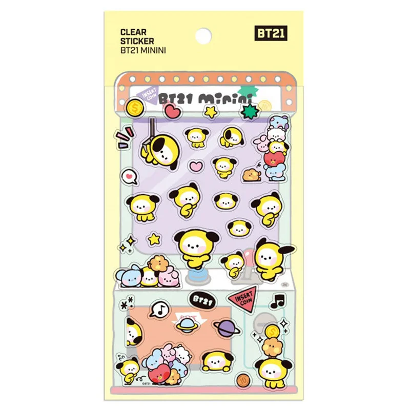 Kawaii BT21 New Mini Sticker DIY Notebook Phone Case Decorative Stickers Kawaii Anime Cute Cartoon Birthday Gift