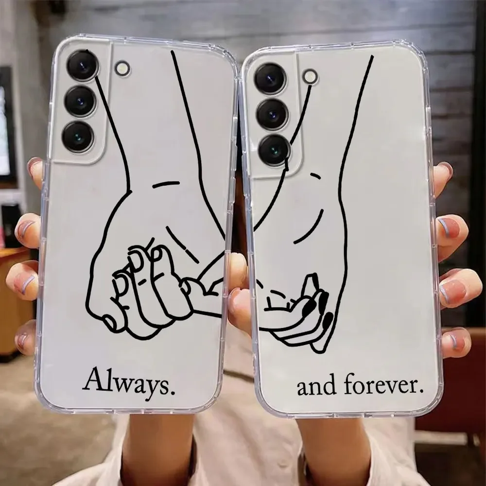 Girls Bff Best Friends Forever Always Case for Samsung Galaxy S24 S23 S 22 S21 S25 FE Ultra Plus Soft Phone Cover Couples Fundas