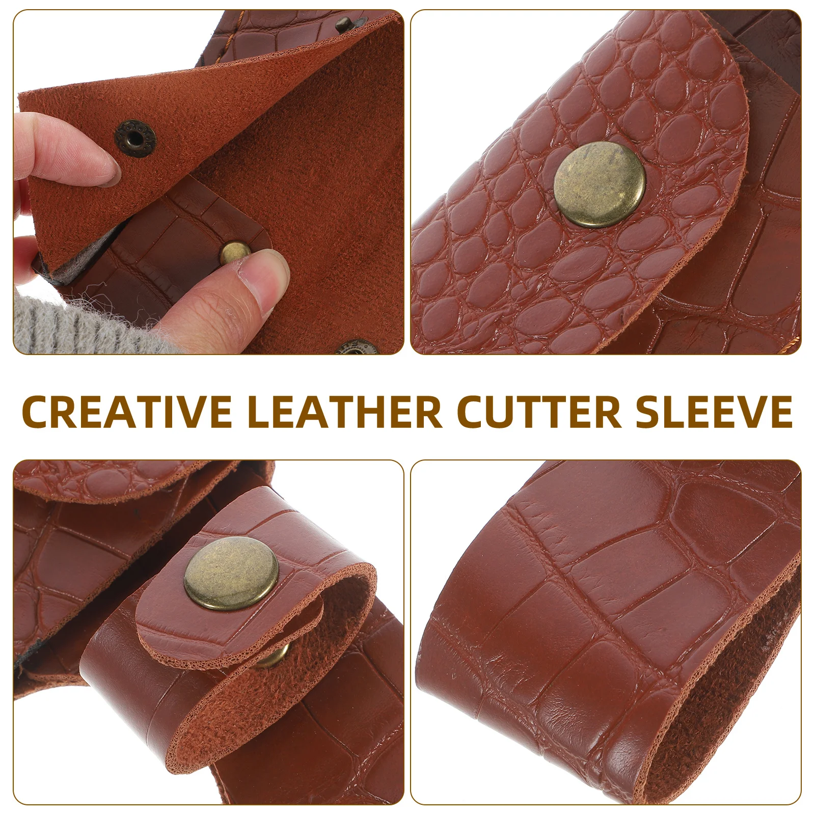 

Fruit Cutter Protective Cover Premium PU Cutter Sleeve Kitchen Tool Protector Carrying Accessory