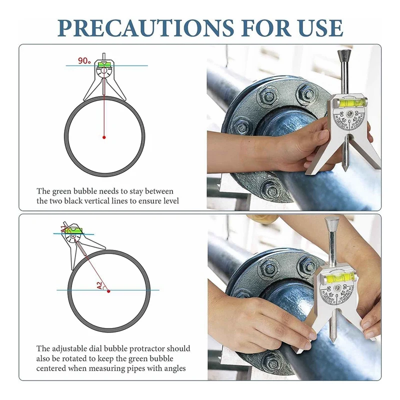 Pipe Center Finder With Centering Head For Measure Pipe Diameter Over 0.5Inch And Up Pipe Center Punch Level Durable Easy To Use