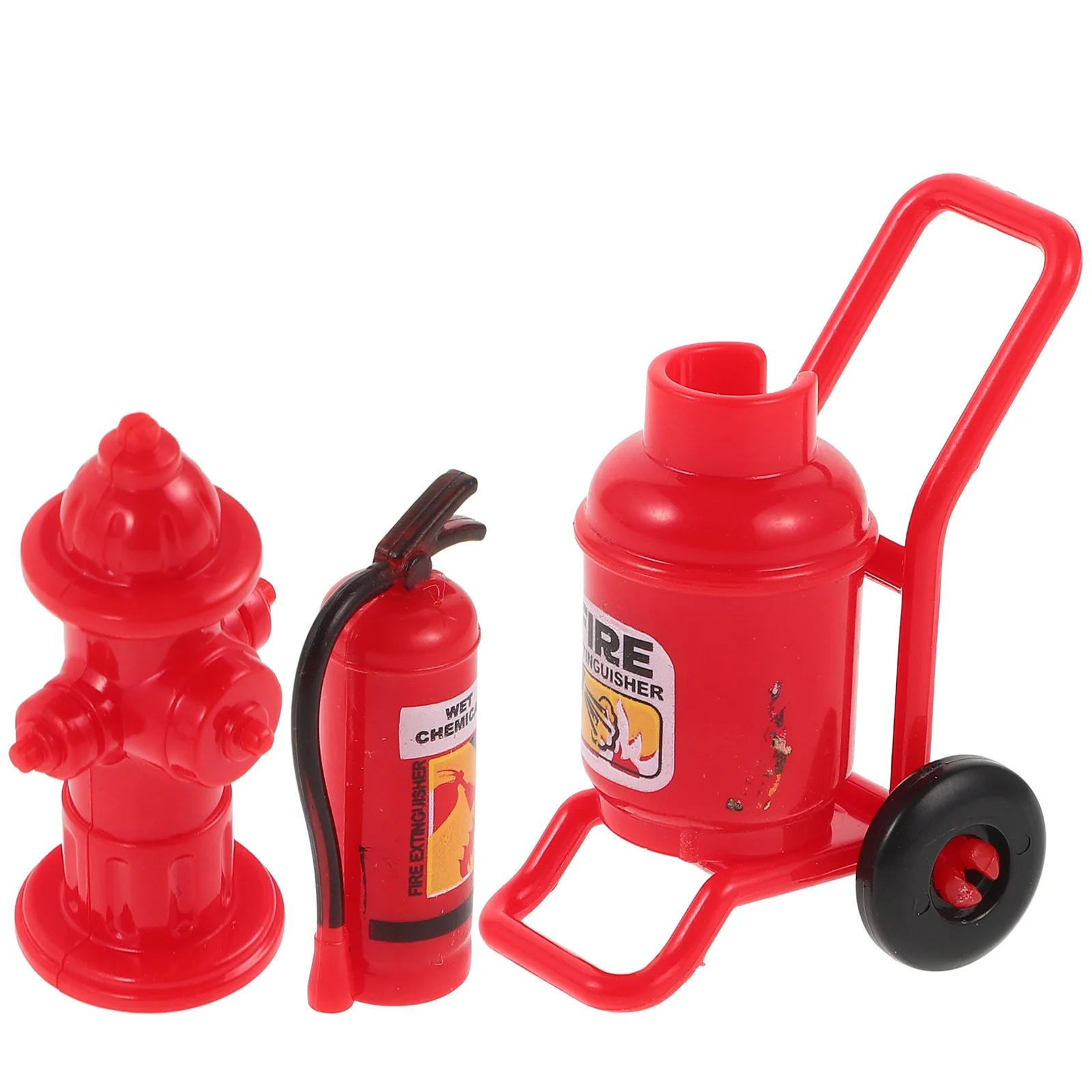 Home Decor Mini Fire Extinguisher House Ornaments Supplies Miniature Landscape Adornments Red Playing