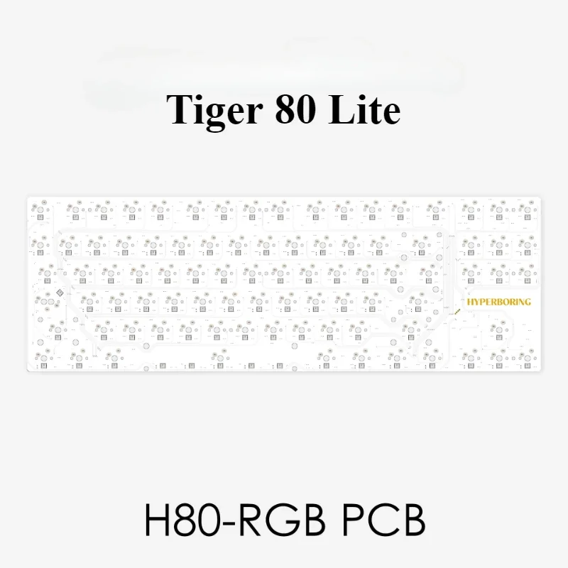 

MiFuny H80 PCB Board RGB for Mechanical Keyboard Wired 1.2mm Flex Cut Support VIA Custom Keyboard Suit Tiger 80 Lite