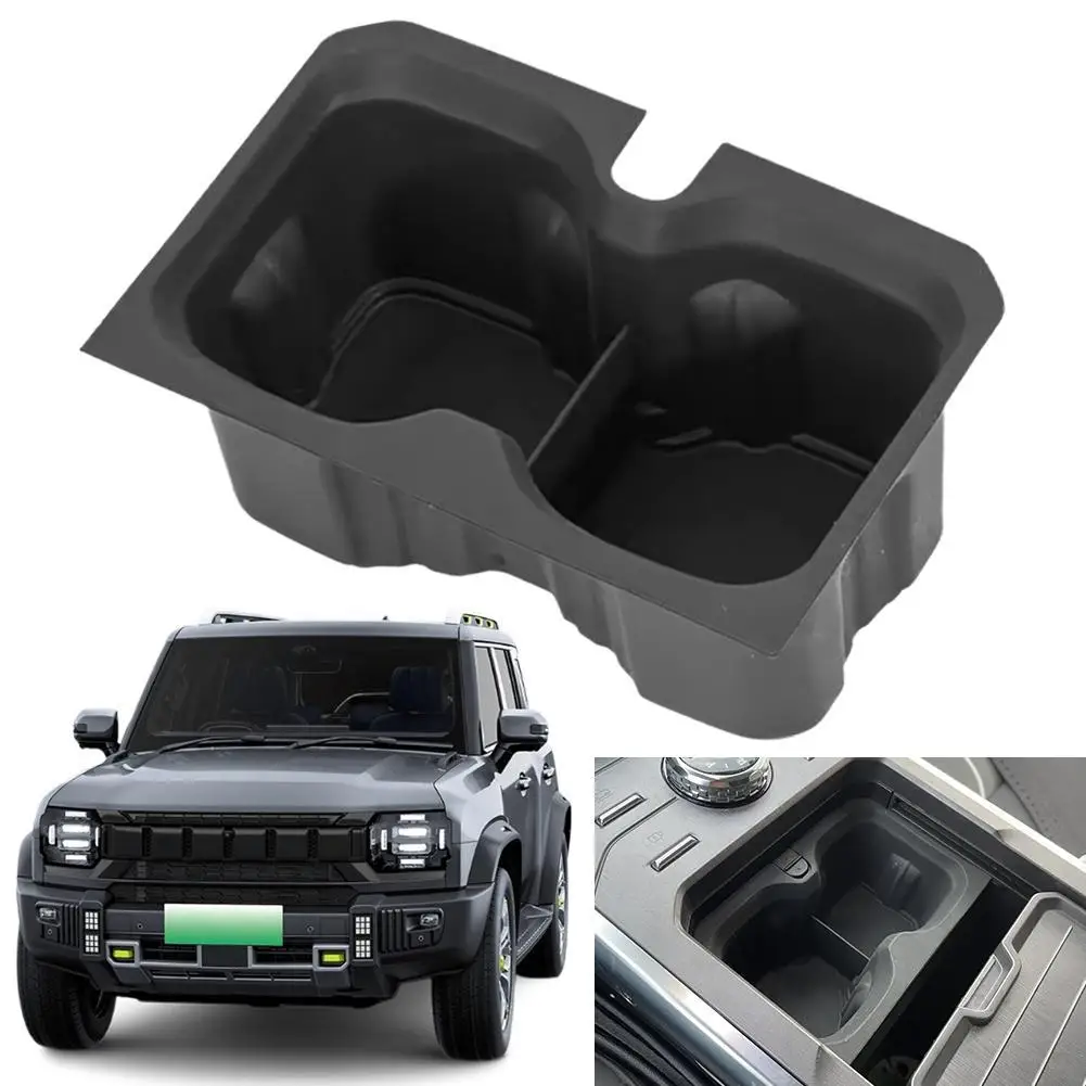 Silicone Cup Holder Insert for Jetour T2 2023 2024 2025 Leakproof Silicone Center Console Cup Holder Waterproof BLACK