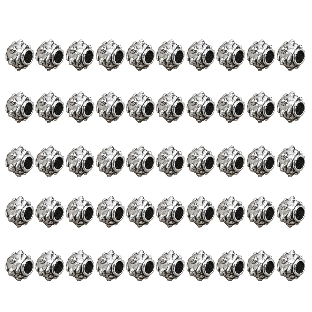 

50 Pcs Alloy Beaded Pendant Necklace Crafts Charm Silver Jewelry Making DIY Bracelet Earrings Accessories Gift