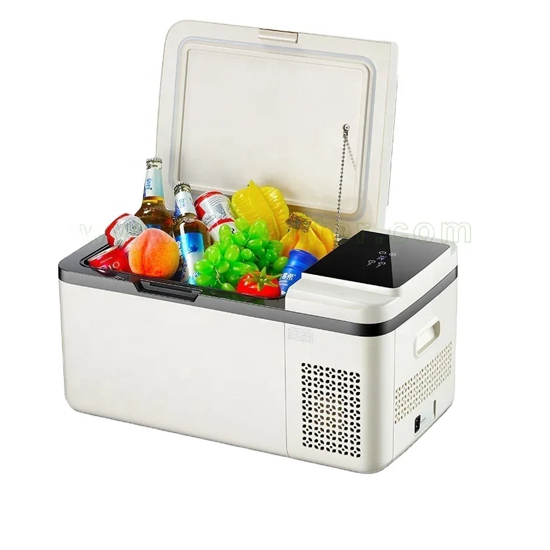 Portable Car Refrigerator Car Fridges Freezer White Compressor ABS Rechargeable Universal 50W -20 - 10 C