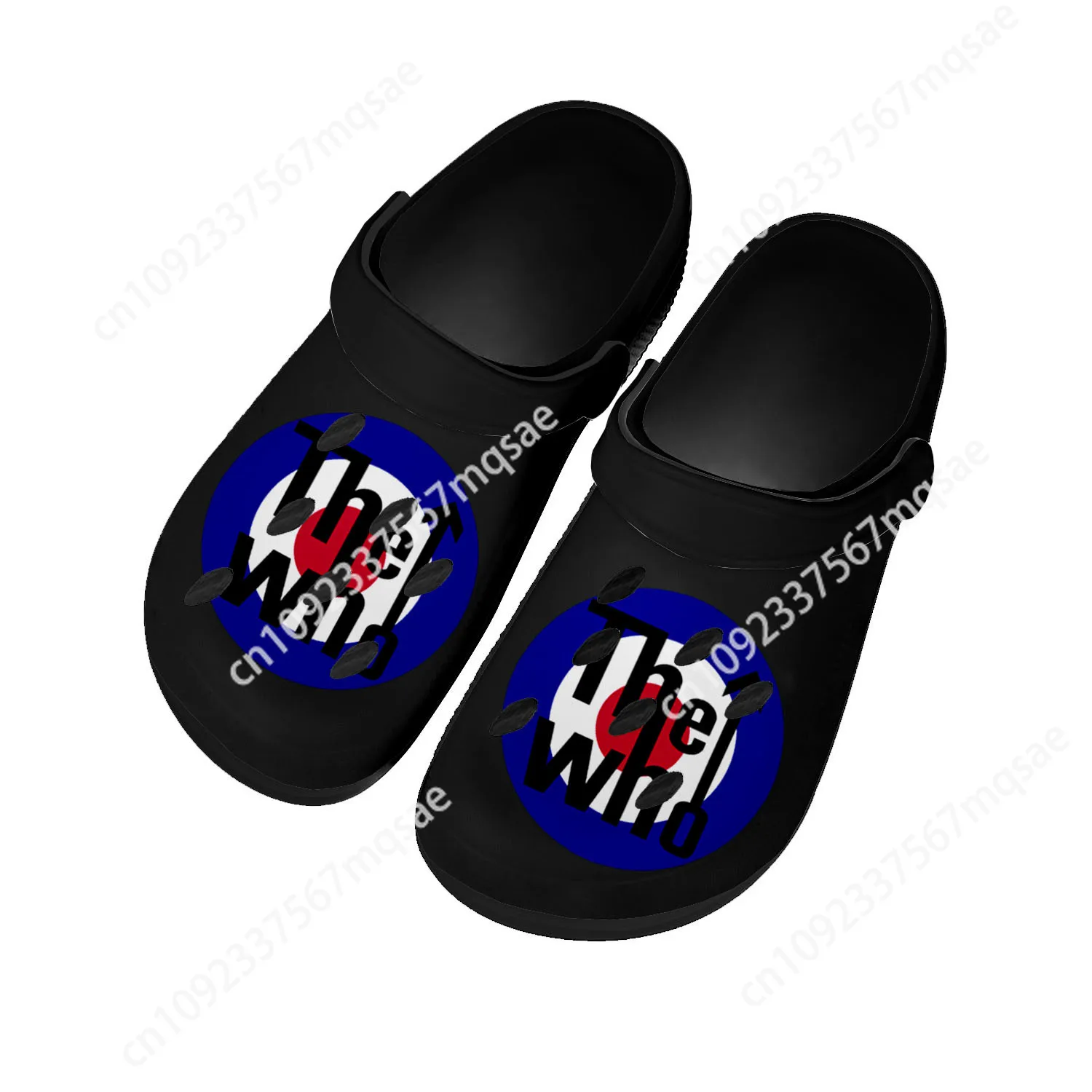 

The Who Pop Rock Band Home Clogs Custom Water Shoes Mens Womens Teenager Shoe Garden Clog Breathable Beach Hole Slippers Black