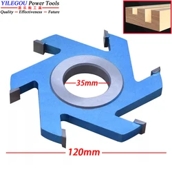 120mm TCT Grooving Bit. 120 x 35mm Slotting Saw Blade. 6 Teeth Milling Cutter For Woodworking, Bore 35mm, Slotting Width: 3-20mm