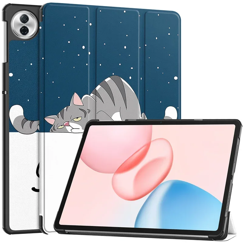 Magnetic Smart PU Leather Painting Case For Honor Pad 10 2025 Case 12.1'' Foldable Case Coque Cover Funda For Honor Pad 10