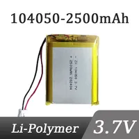 Rechargeable 104050 3.7V 2500mAh Li-Po Battery Lithium with jst PH 2.0mm 2pin plug For GPS MP3 MP4 Driving Recorder