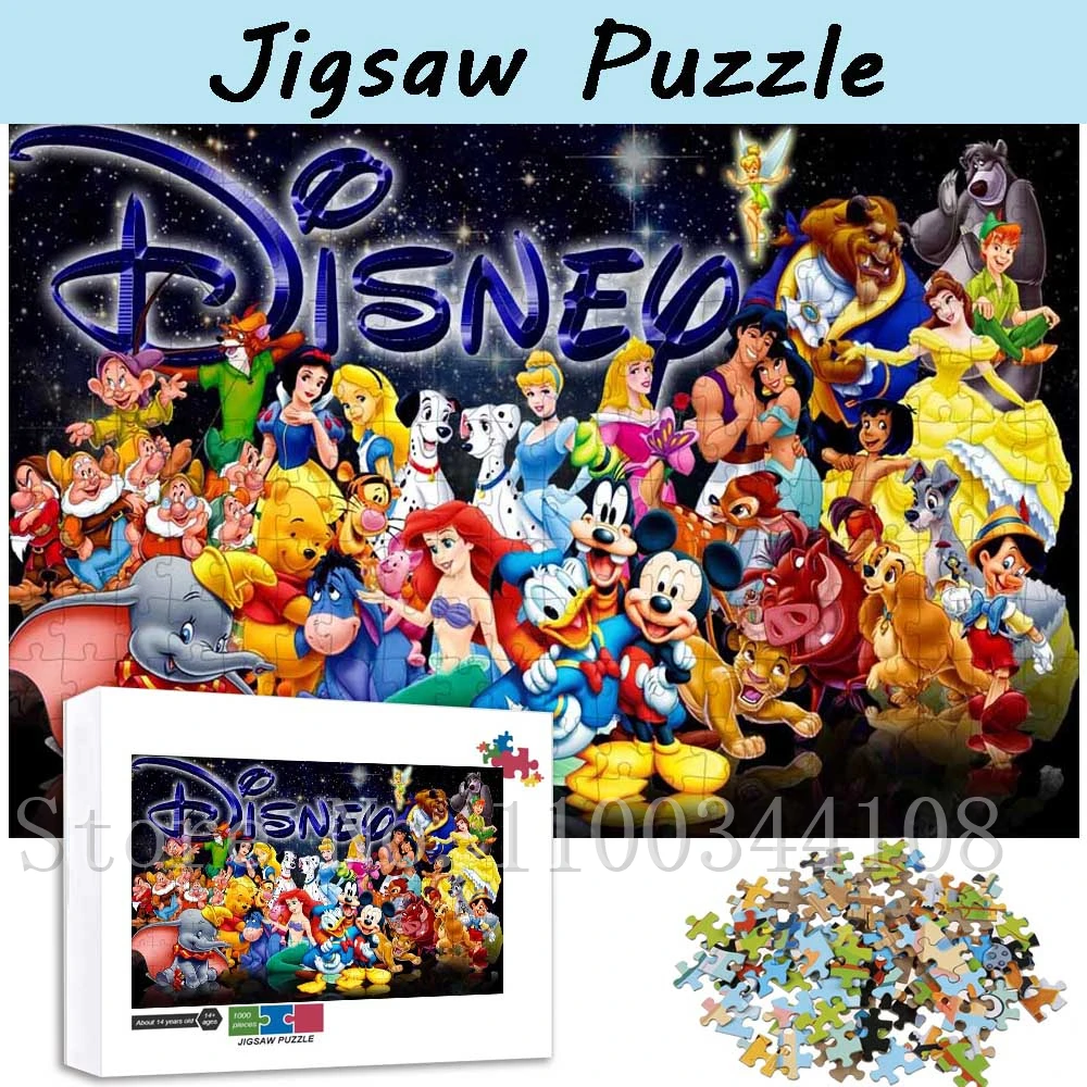 Disney Characters Jigsaw Puzzles for Adults Mickey Mouse and Friends Puzzles Parent-Child Interactive Game Toys