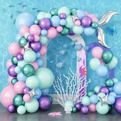 118PCS Sea Themed Balloon Garland Arch Kit, Mermaid Birthday Party Engagement, Wedding, Anniversary Party, Scene Decoration