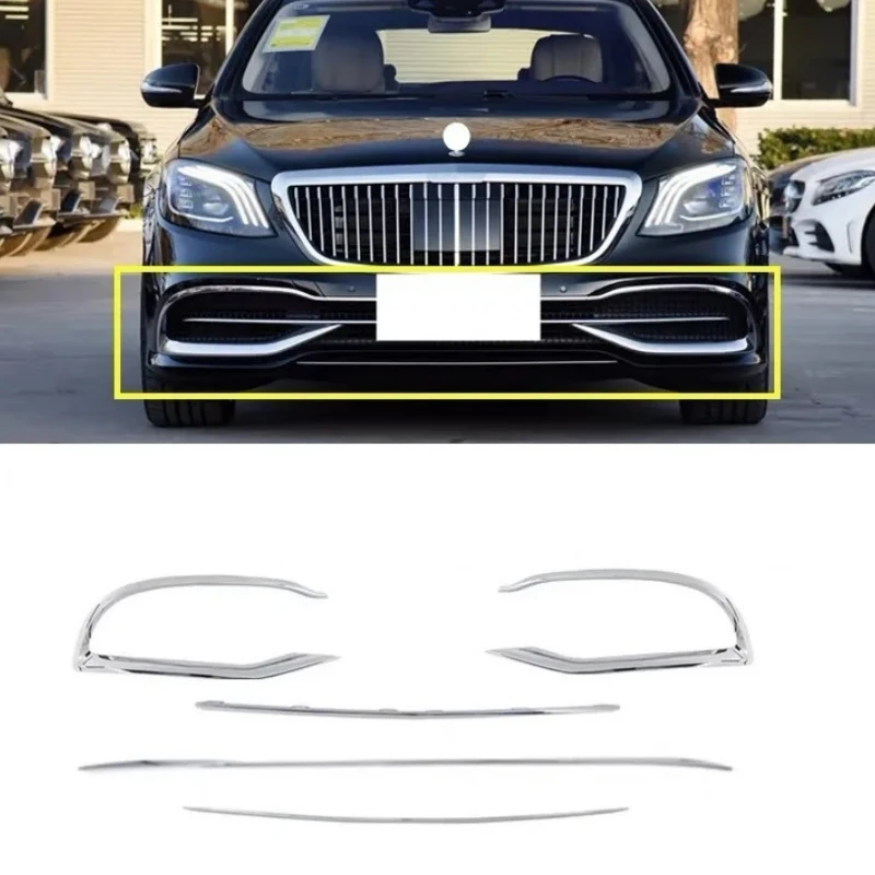 Front bumper grille chrome strip For Mercedes Benz S Class Maybach W222 S450 S500 S600 2018-2020