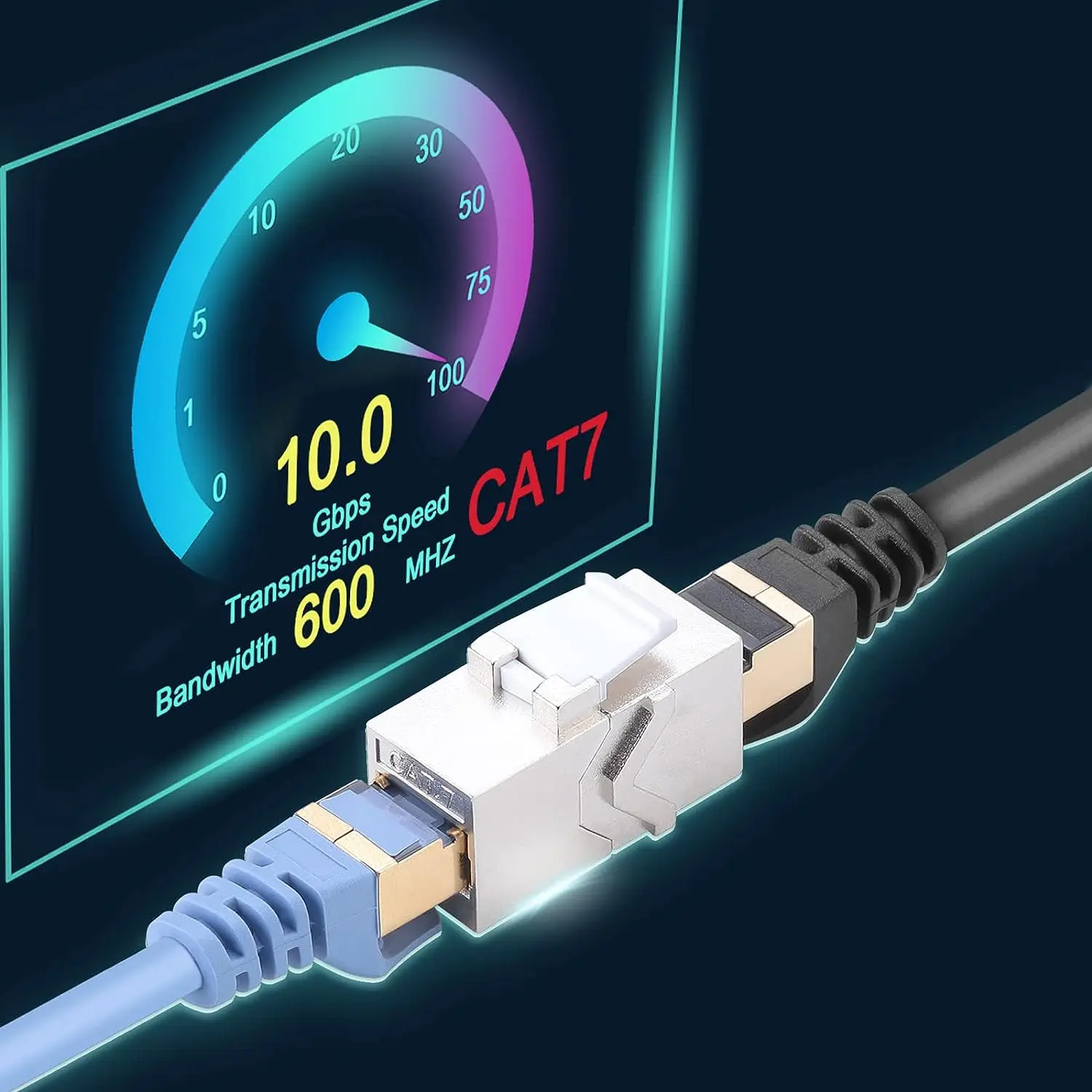 Zoerax-ウォールプレートおよびパッチパネル,1ピース,rj45カプラー,cat7,cat6a,10g