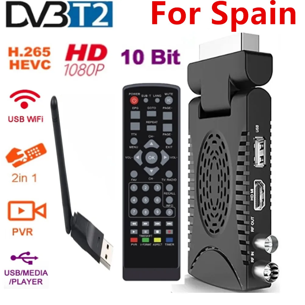 

1080P TDT DVB-T2 H.265 HD приемник спутниковый ТВ Декодер SCART спутниковый цифровой ТВ тюнер HEVC 265 ТВ-приставка DVB T2 для ЕС
