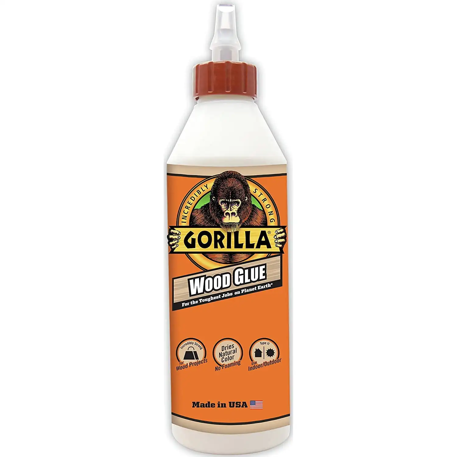 

Gorilla Glue 18oz. Wood Glue. Color: White / Cream. Assembled Product Weight Is 1.36 lb