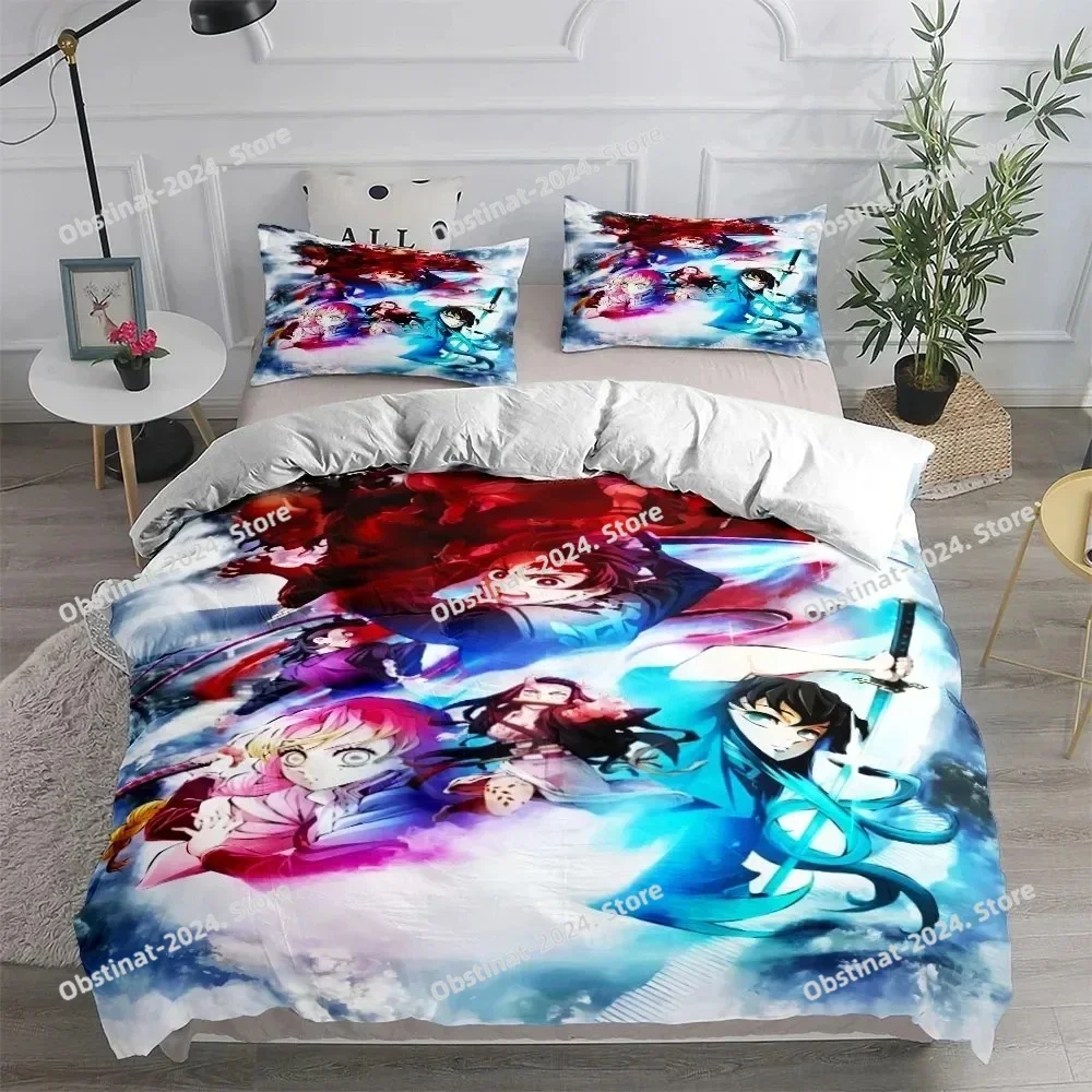 New Gintama Anime 3D Printing Comforter Bedding Set,Duvet Cover Bed Set Quilt Cover Pillowcase,King Queen Size Bedding Set Kid