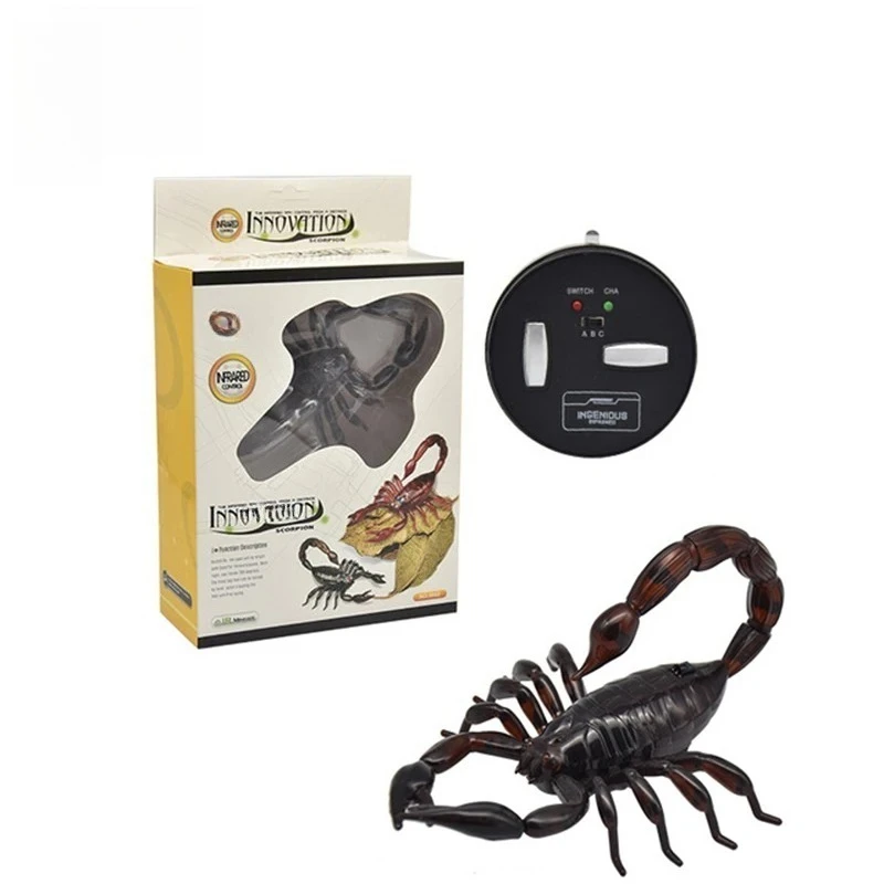 Novelty Funny Infrared Electric RC Scorpion Prank Simulation Insect Remote Control Scorpion Model Toy Dinosaur Penguin Gift