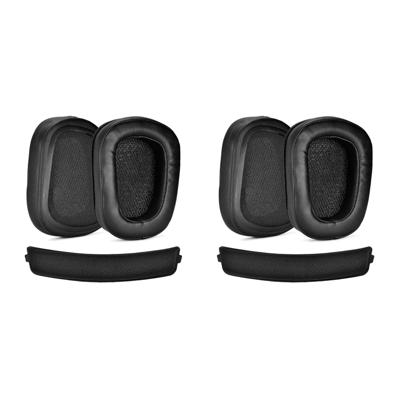 2Pair Foam Ear Pads Cushion Leather Earpad for Logitech G933 G935 G633 / G 933 G 935 G 633 Artemis Headphones