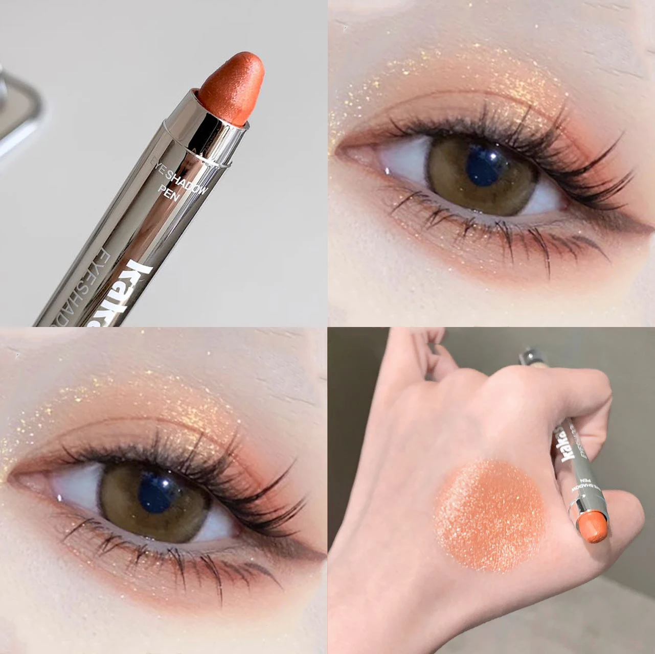 Velvet Red Eyeshadow Stick Pearlescent Matte Brightening Glitter White Orange Lying Silkworm Eye Head Highlighter Pencil Crayon - view 3