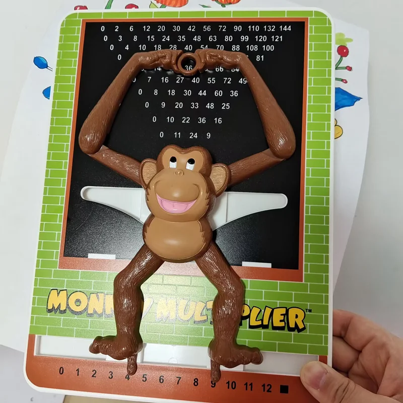 Macaco multiplicador tabela de multiplicação gráfico brinquedo para crianças aprendendo multiplicação educação brinquedos para crianças jogo matemática para casa