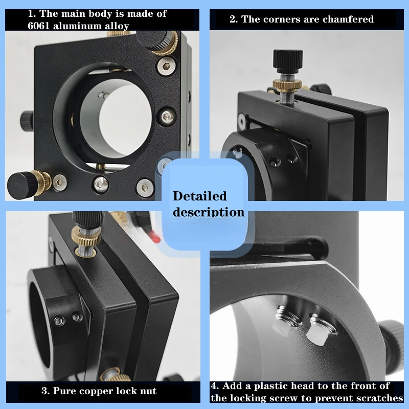 Laser equipment beam expander 4D adjustment frame, red light mirror adjustment frame, welding machine optical path accessories