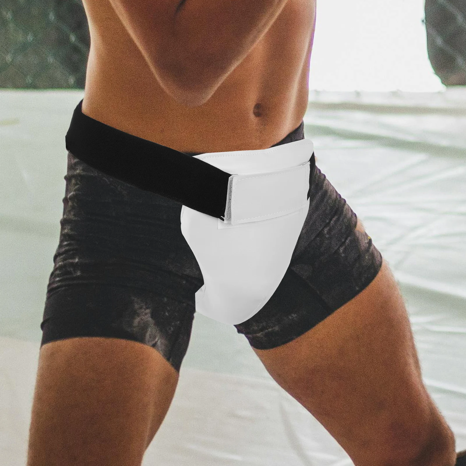 

Breathable Groin Protector for Men Adjustable Comfortable Crotch Guard Wear-Resistant Training Accessories for Taekwondo