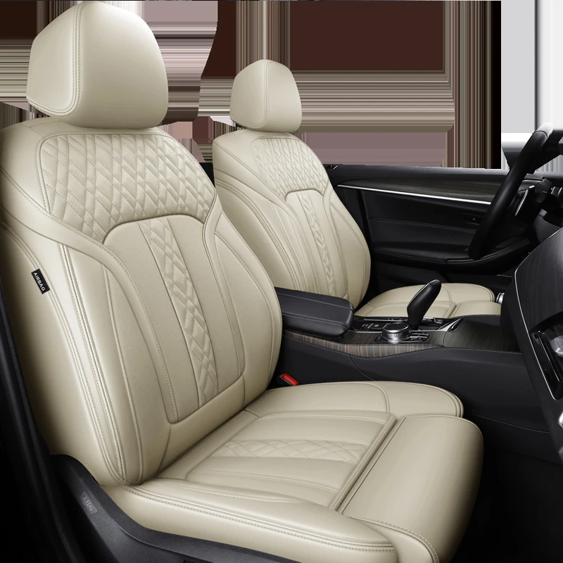 Housses de siège en cuir perforé sur mesure, ensemble complet, accessoires de voiture, 5 sièges, moyen, spécifique pour BMW 7, 5, 3, 2, 1, série X5